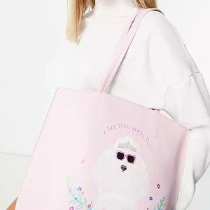 Skinnydip Pink Poodle bag "In Dog Years You're Dead"